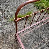Metal bed with box spring