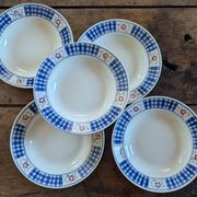 5 Assiettes Creuses KG Lunéville "Gérardmer" (1920-1930)