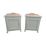 Duo de tables de chevet vert d'eau