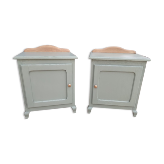 Water green bedsides table duo