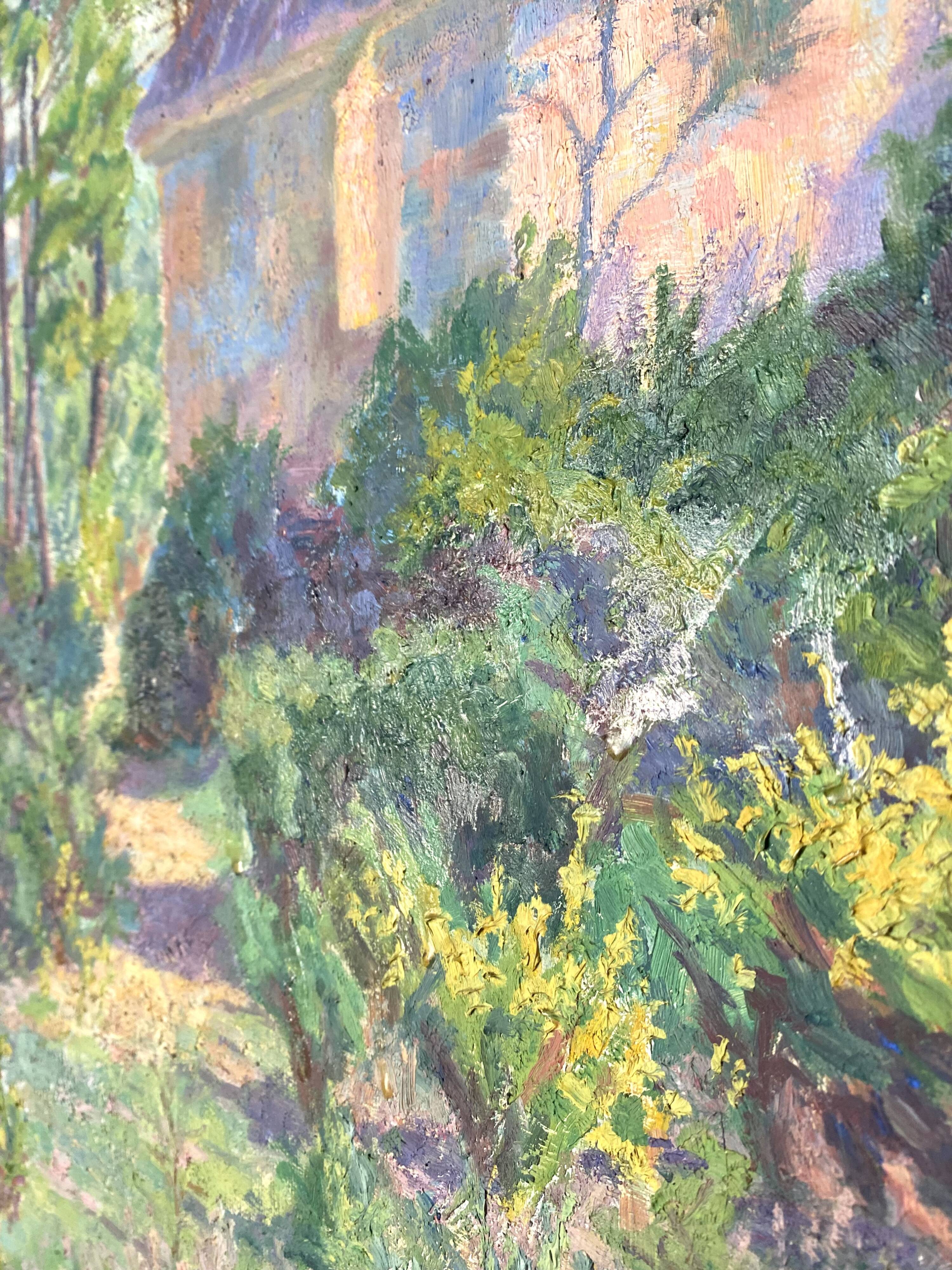 Southern landscape painting, canvas on stretcher