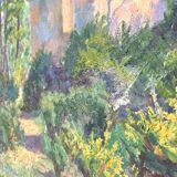 Southern landscape painting, canvas on stretcher