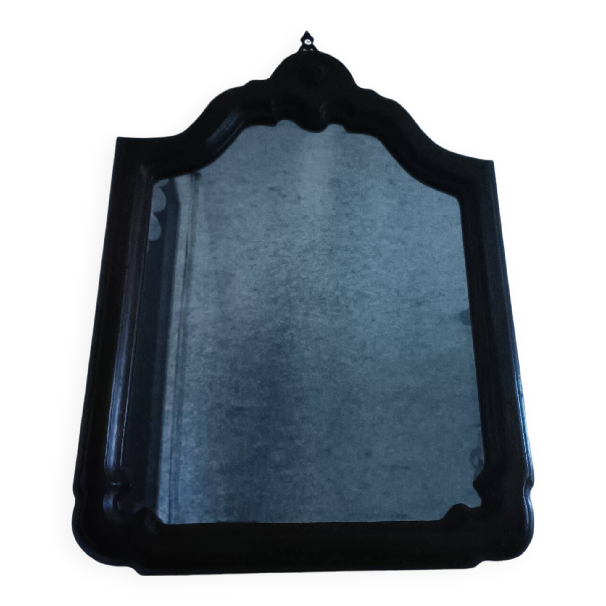Miroir chantourné ancien, bois et bronze