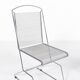 Set of 4 Vintage Architectural steel wire chairs, Italy