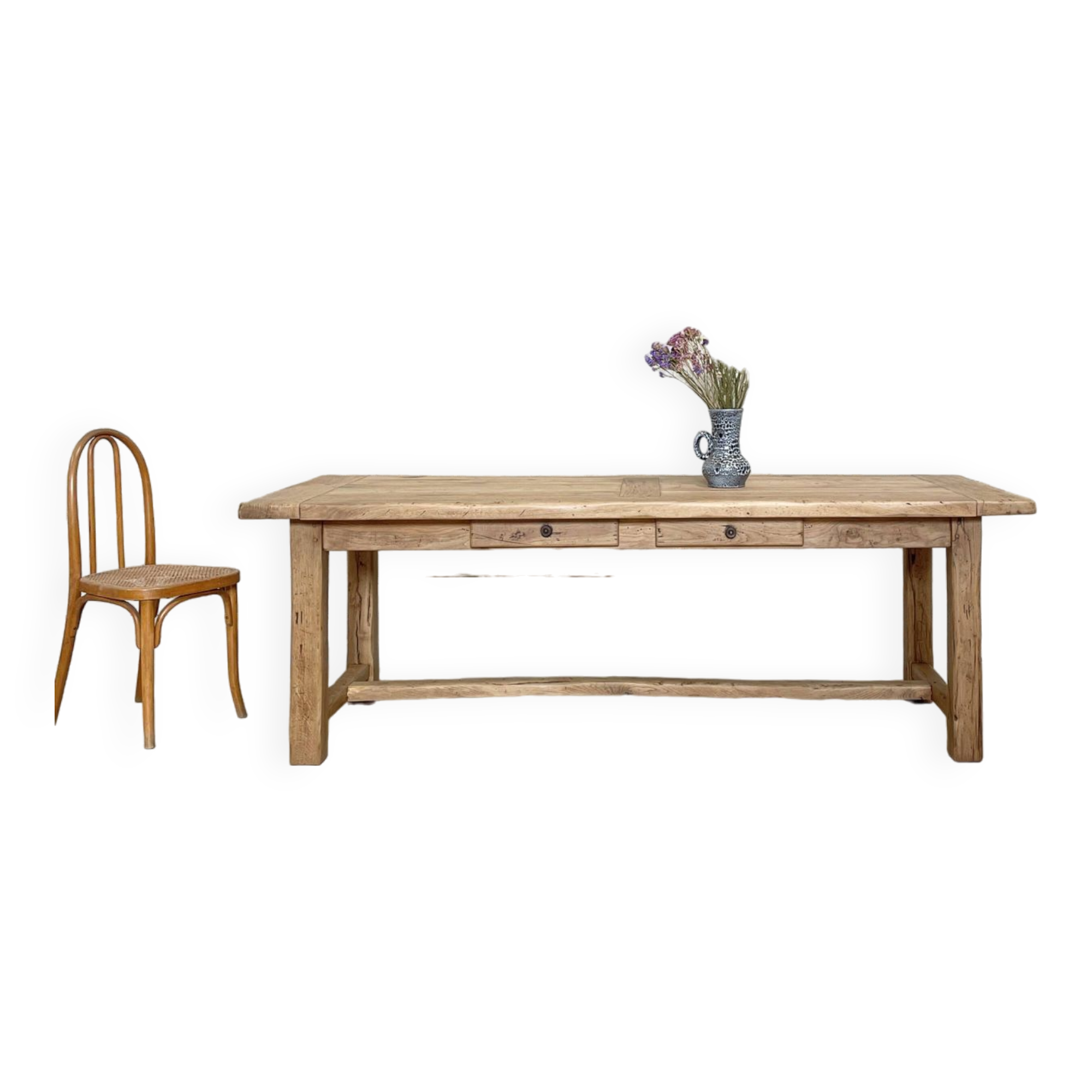 Solid oak farm table