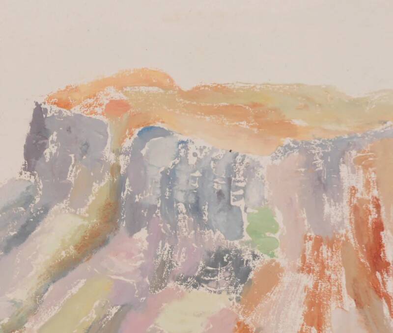 Camille combe: the mountain of bear island, original signed monotype