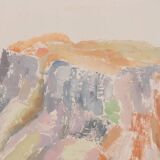 Camille combe: the mountain of bear island, original signed monotype