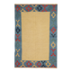 Large Yellow Kilim Rug, Gold Geometric Tribal Wool Carpet 300 x 202 cm