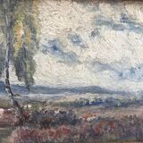 Tableau, troupeau de chèvres et son gardien,époque XIX ème