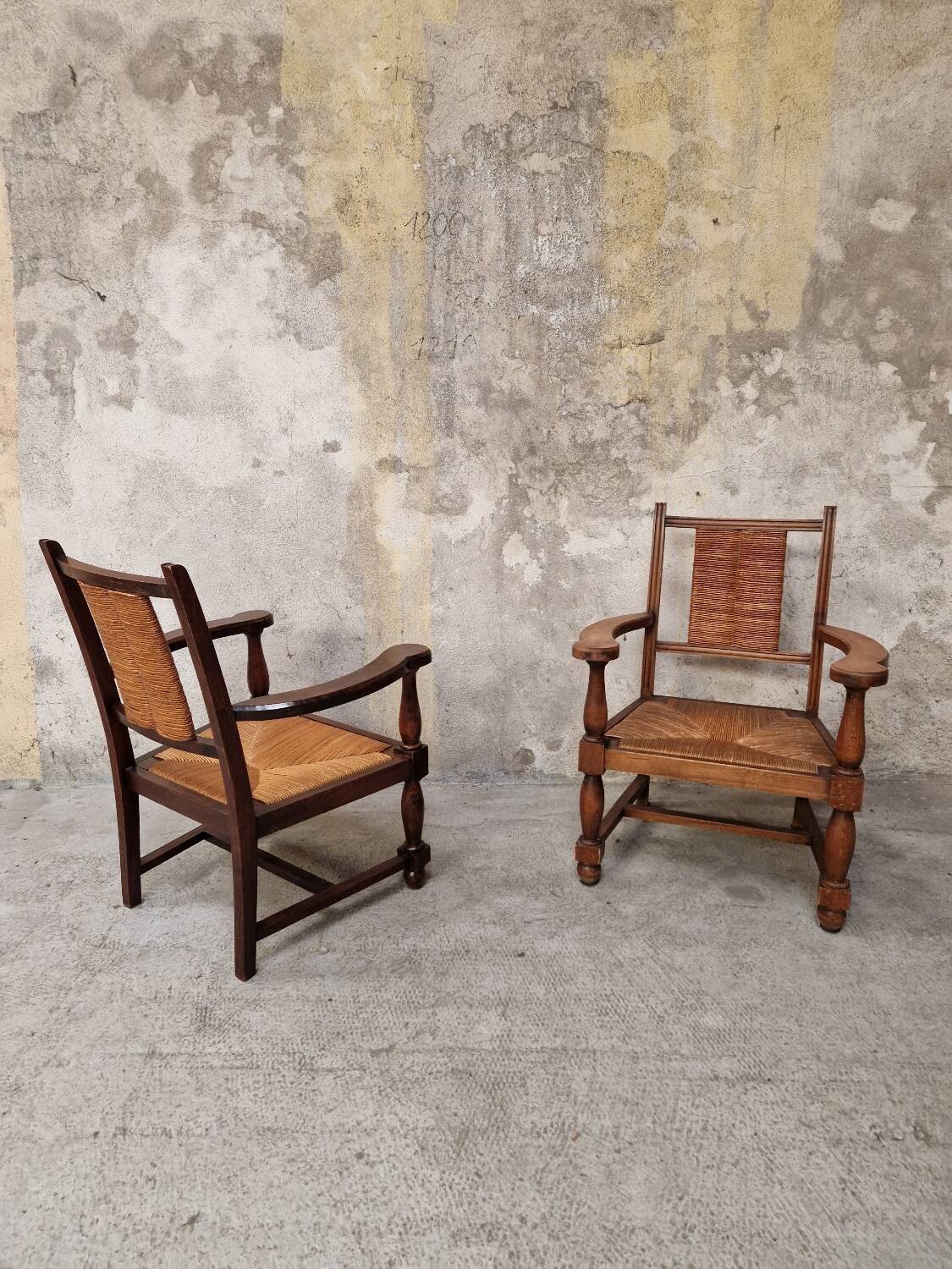 Paire de fauteuils néo-basque