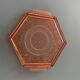 Art Deco pink glass plateau