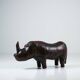 Rhinoceros Leather Footstool by Dimitri Omersa