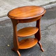 Étagère ovale Louis Philippe en bois massif