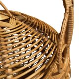 Large vintage woven rattan basket