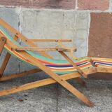 Vintage deckchair, lounge chair or chaise longue