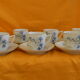 Set of 6 porcelain cups. Blueberry décor