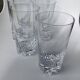 6 Crystal Long Drink Glasses with Spikes