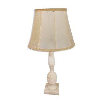 Large vintage-marble alabaster lamp - 60s