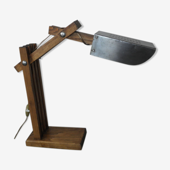 Vintage retro wooden crane table lamp