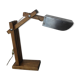 Vintage retro wooden crane table lamp