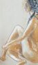 Signed pastel painting, female portrait, "Sunlight"