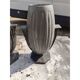 Pair of enamelled cast iron vases in Art Deco style