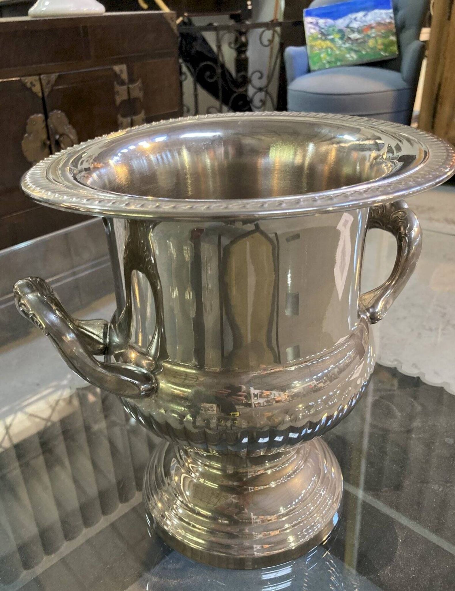Ice bucket or antique champagne bucket - silver-plated
