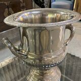 Antique ice bucket or champagne bucket - silver-plated metal