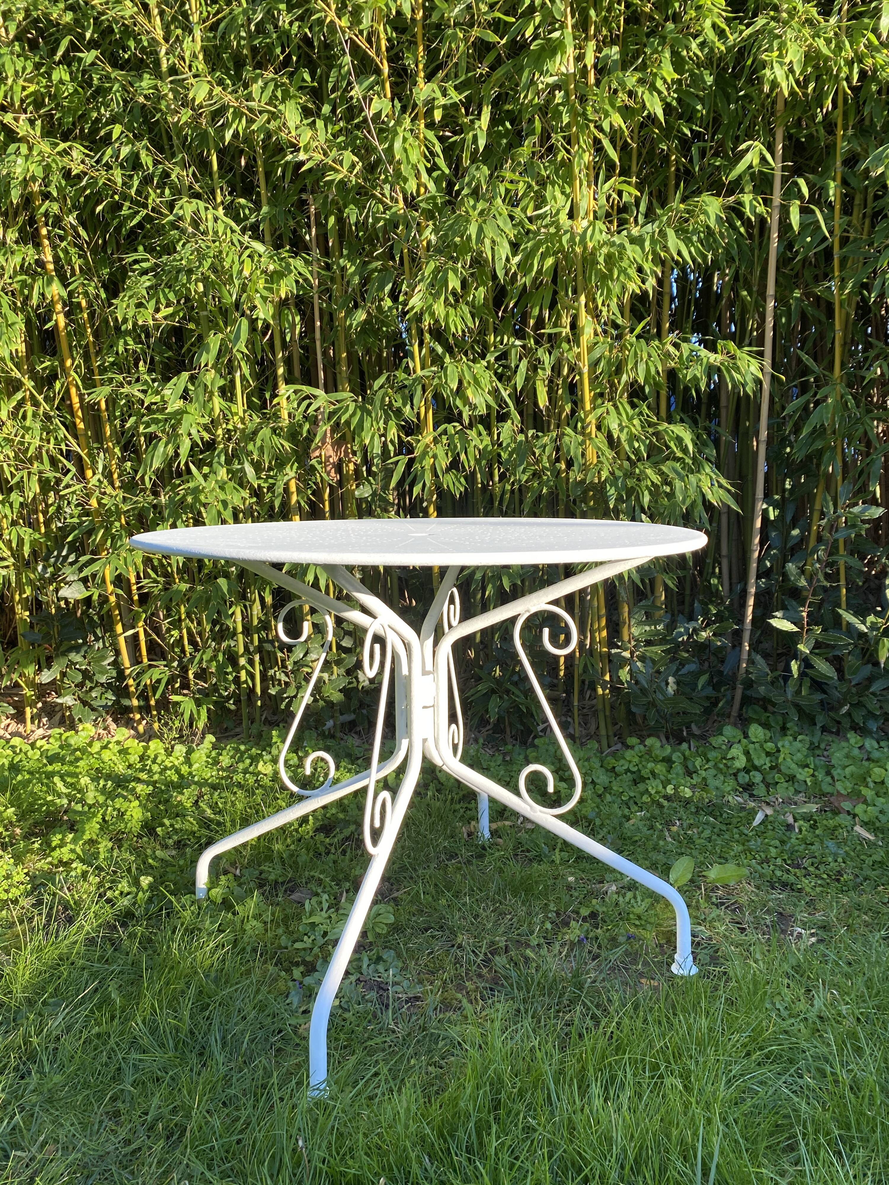 Wrought iron garden furniture