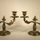 Pair of gilded bronze chandeliers