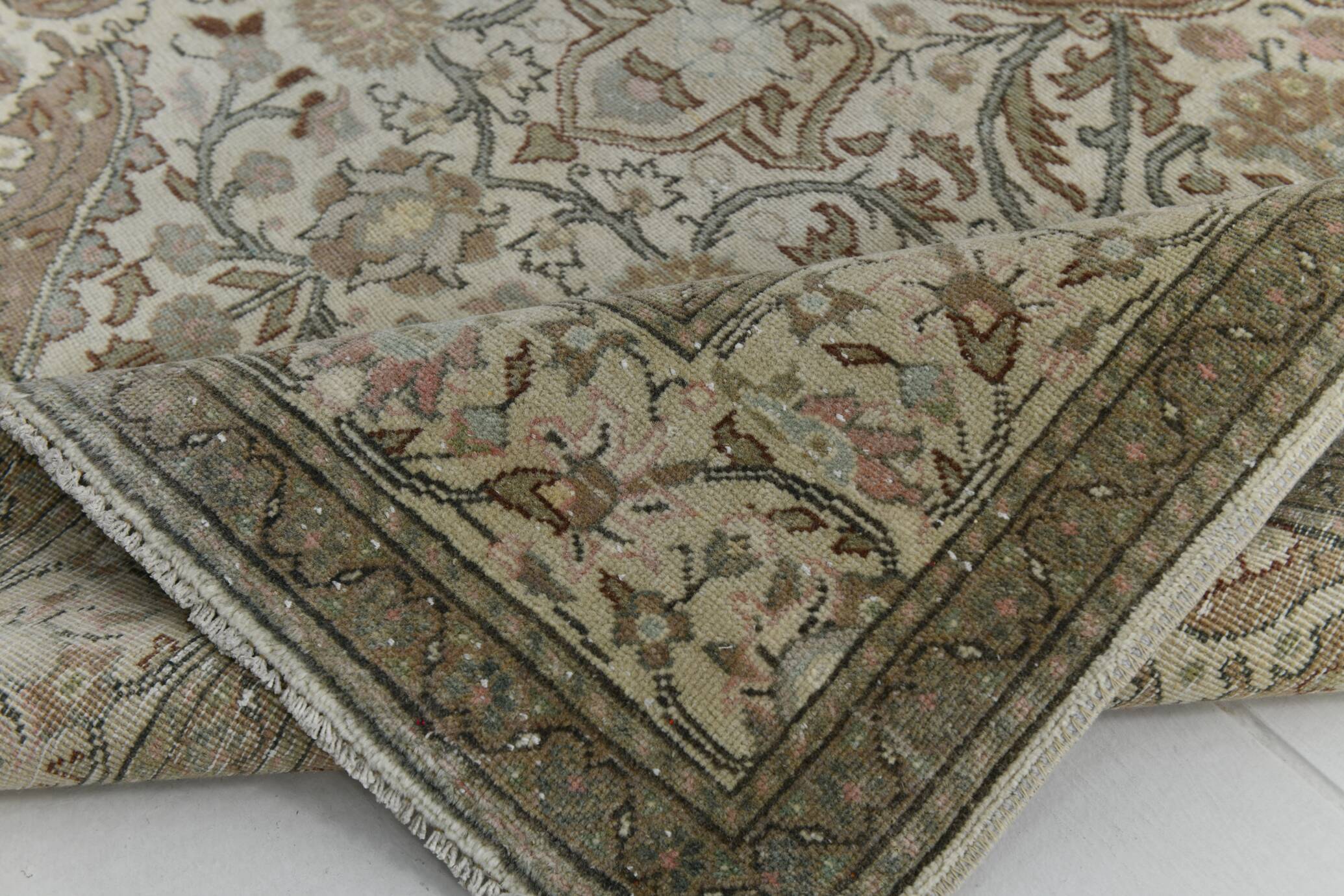 5x7 Brown & Cream Classic Vintage Rug, 150x217Cm SK23625