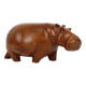 Vintage Hippopotamus Solid Teak Wood Figurine Sculpture Figure