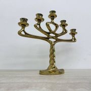 Mid-century large brutalist solid bronze candleholder, 1970s