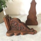 Former wooden bookends
