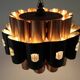 Copper & Black Pendant Lamp by Werner Schou for Coronell Elektro — Denmark, 1960s
