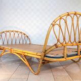 Basket bed, rattan day bed from the 60s-70s
