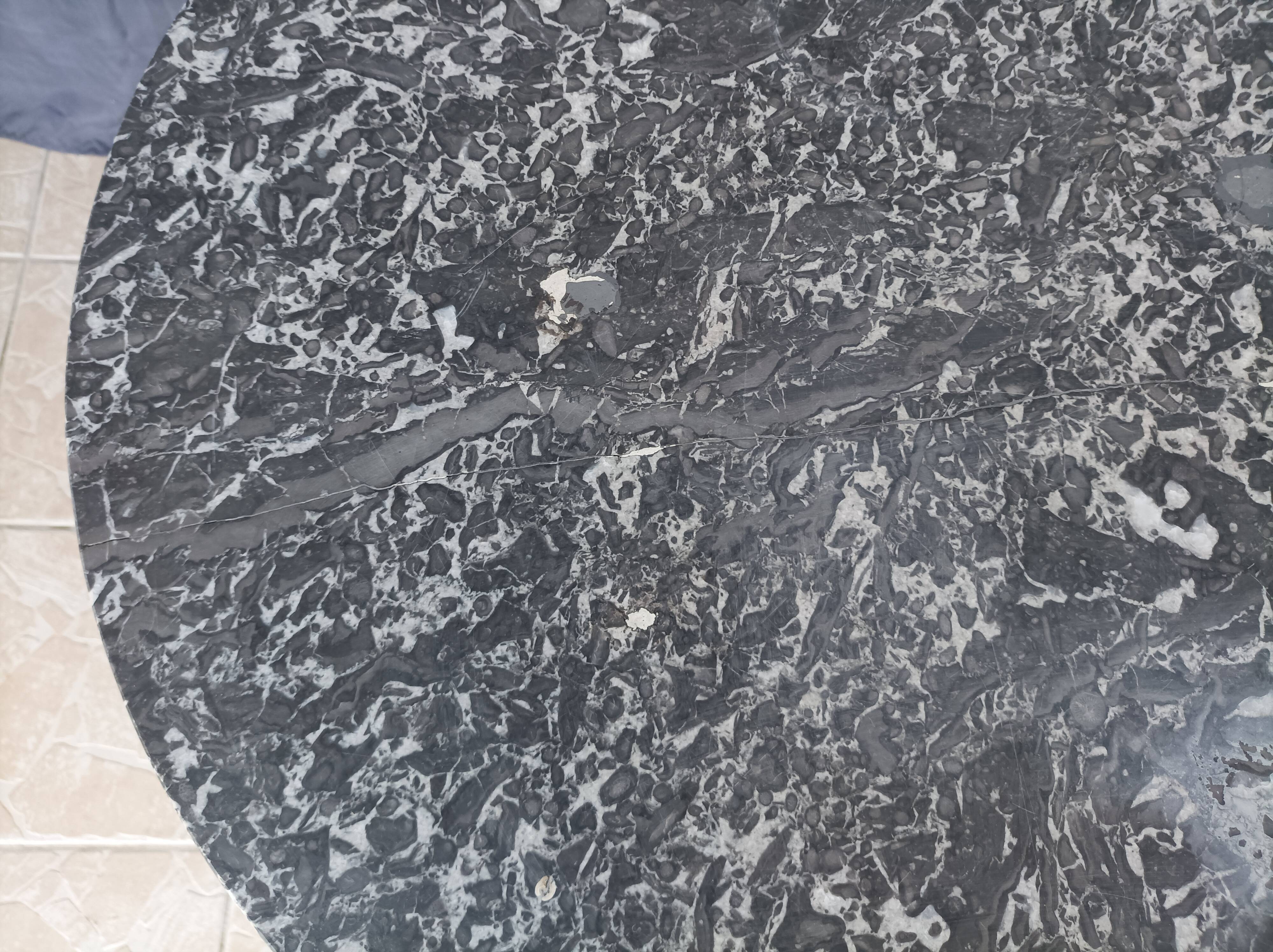 Walnut tripod pedestal table