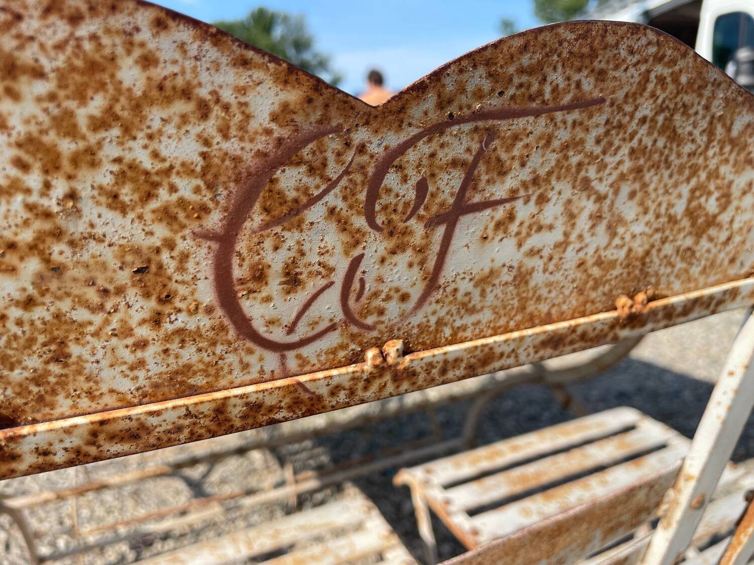 Wrought iron garden furniture 1900