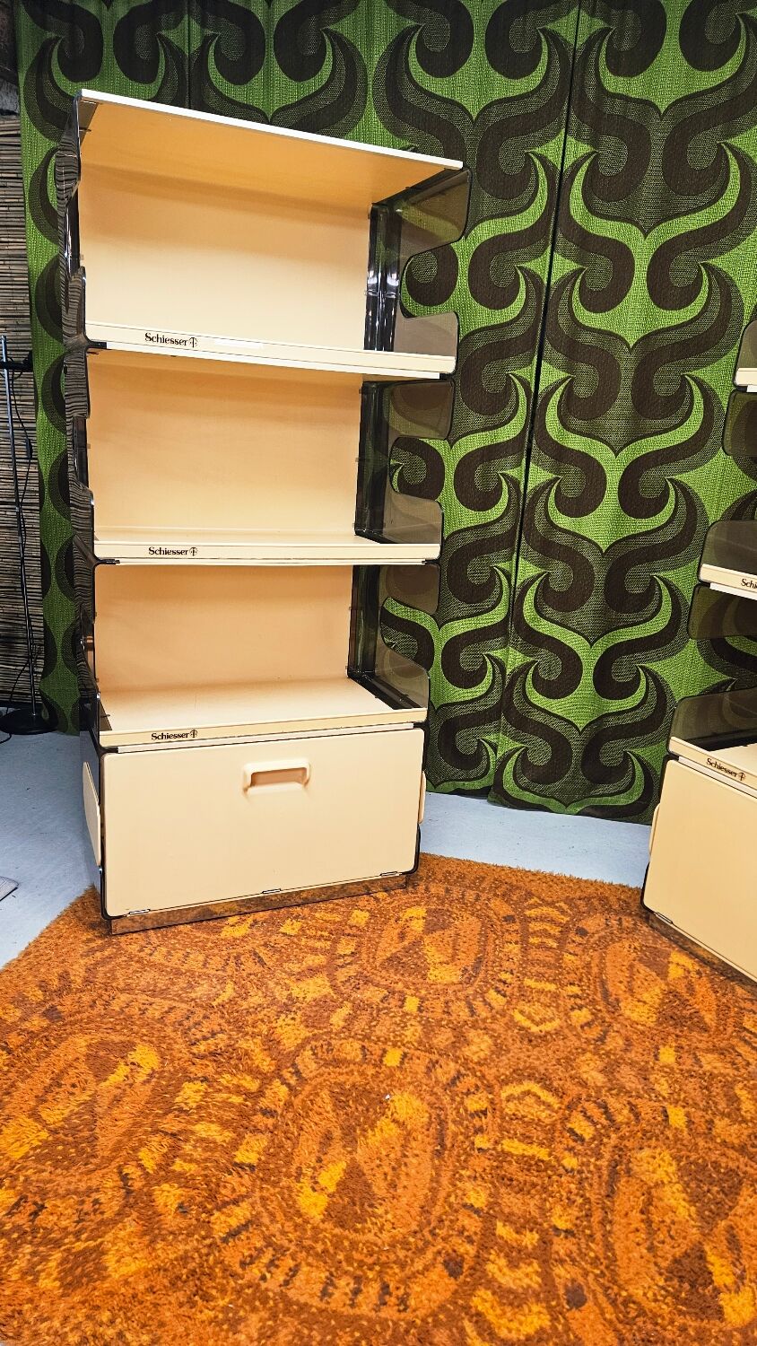 "Space-Age smoked plexiglass library set 1970"
