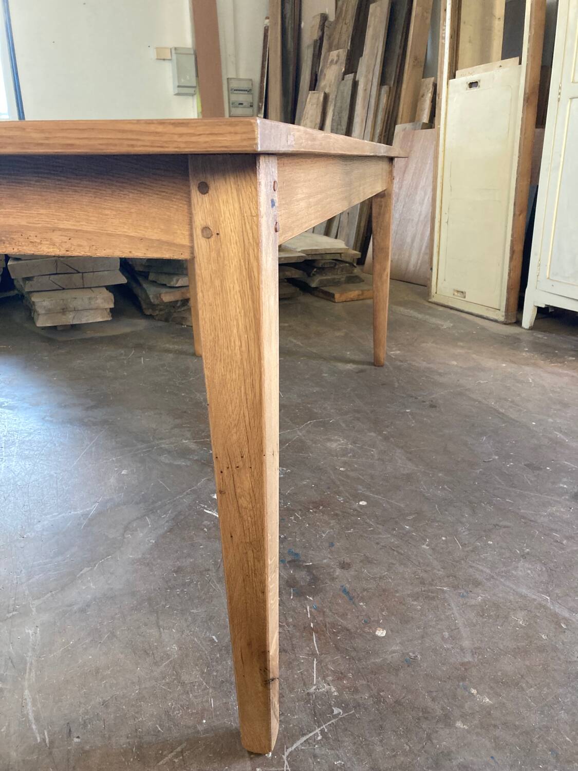 Solid oak farm table