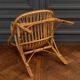 Suite of three rattan armchairs 1960 with original patina