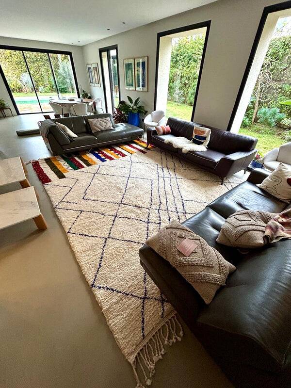 Tapis berbère en laine naturelle