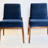 Ensemble de fauteuils en velours bleu