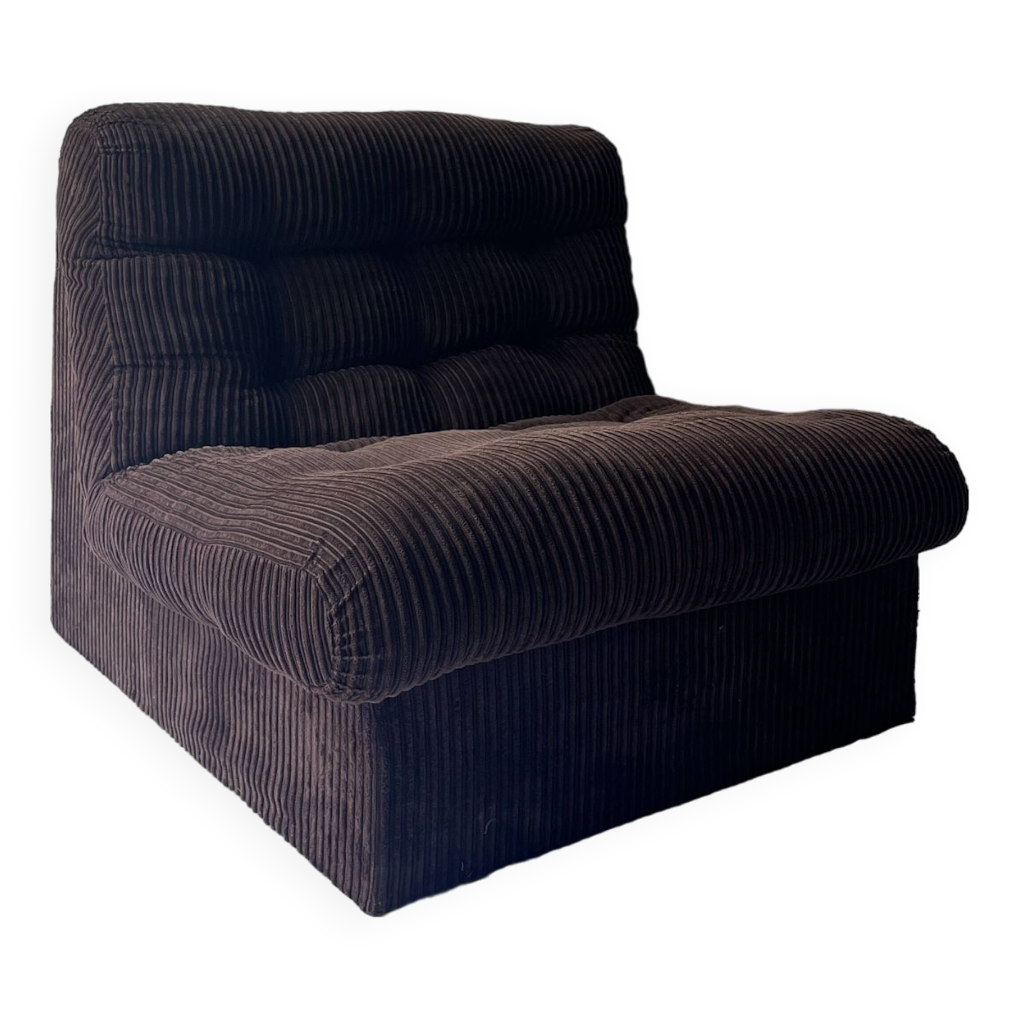 Corduroy fireside chair, 1970s