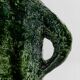Vintage 1970s studio ceramic vase or pitcher, glazed green.