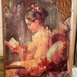 Reproduction de "La Liseuse Fragonard"