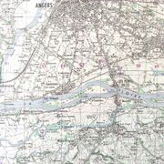 Carte vintage Angers 73x55cm