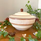 Antique Longchamp earthenware soup tureen