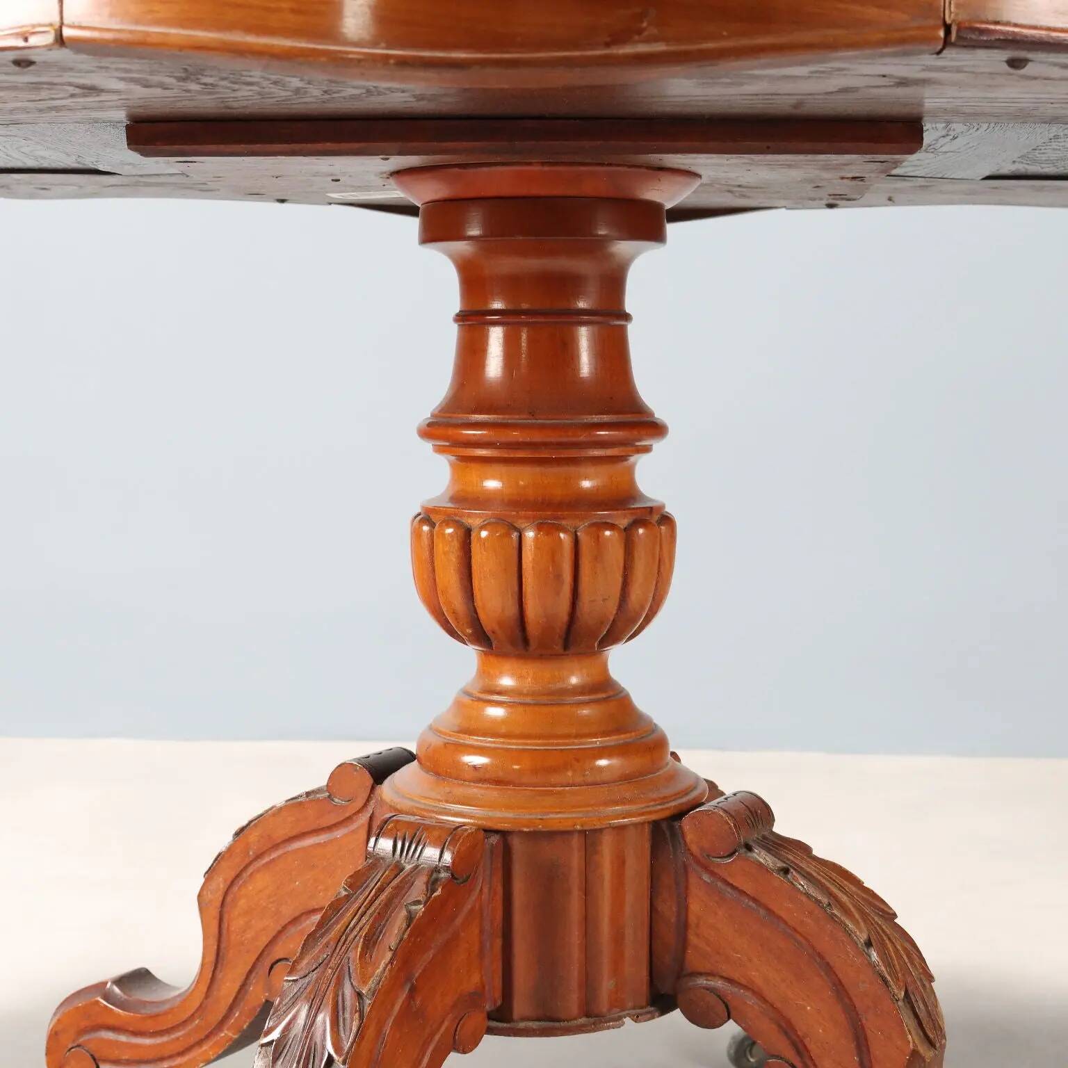 Antique mahogany coffee table, Italy, mid-19th century.