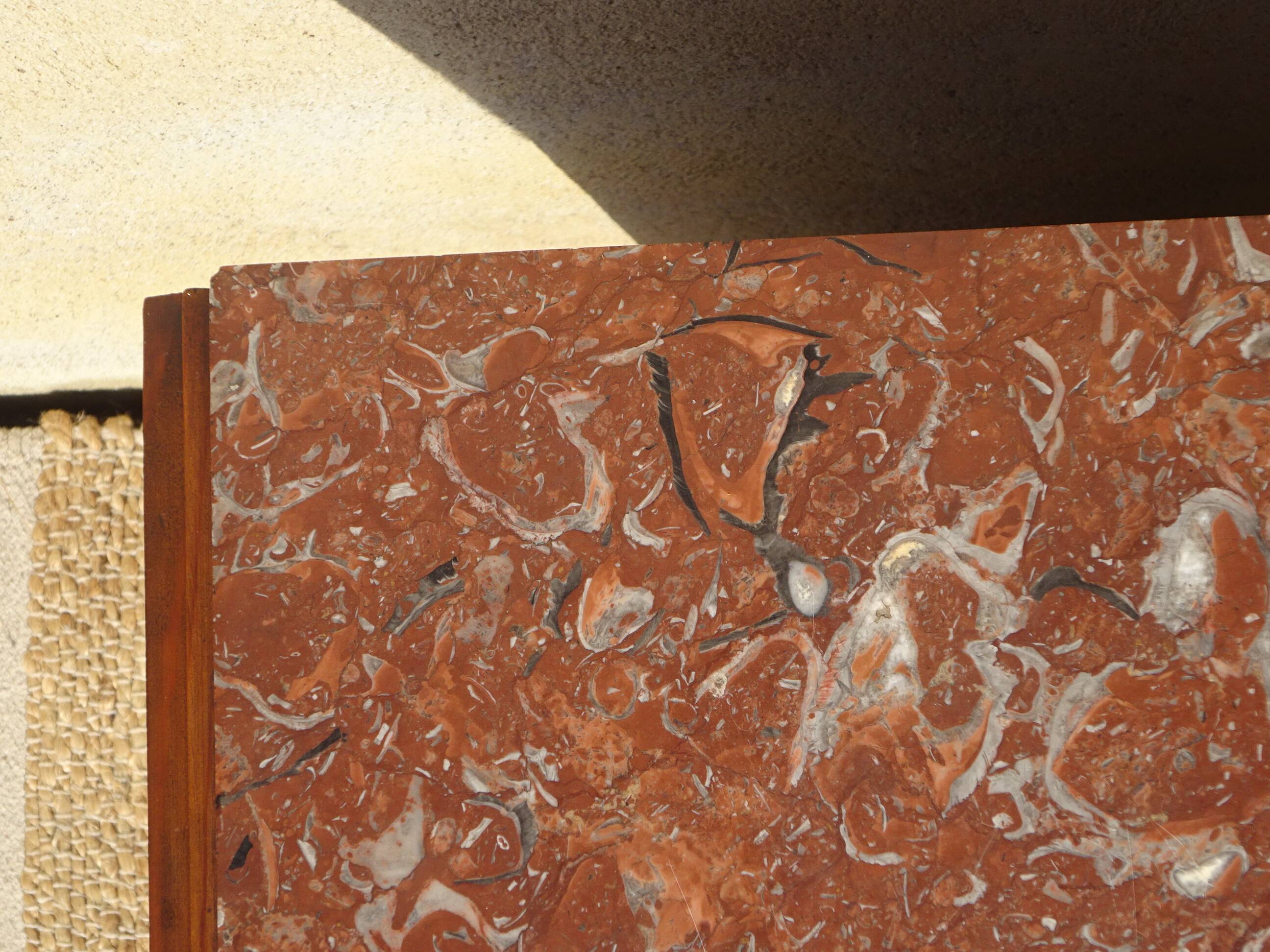 Art Deco period bedside table with marble top